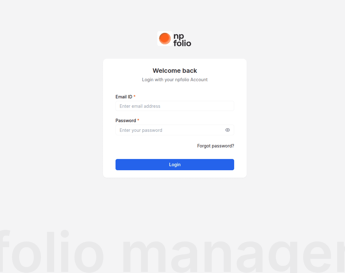 npFolio: Portfolio Management System